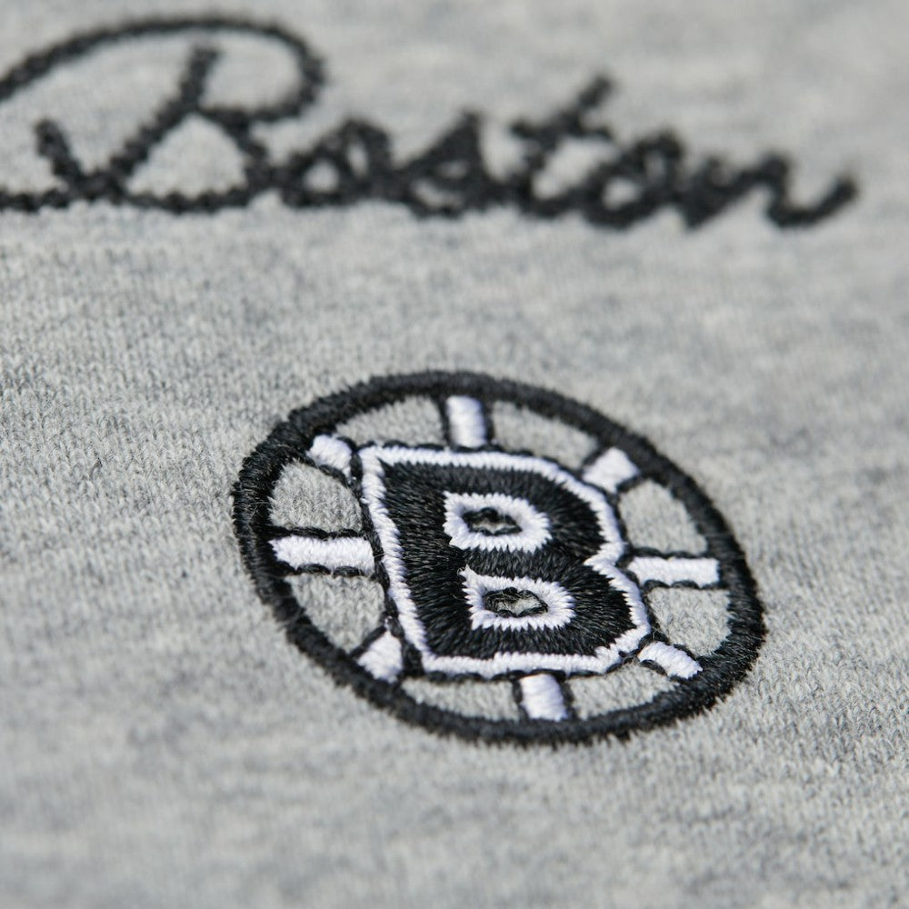 NHL Boston Bruins Mitchell & Ness Women's Logo Lightweight Pullover Sweatshirt
