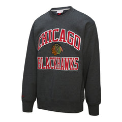 NHL Chicago Blackhawks Mitchell & Ness Playoff Win Fleece Pullover Sweatshirt