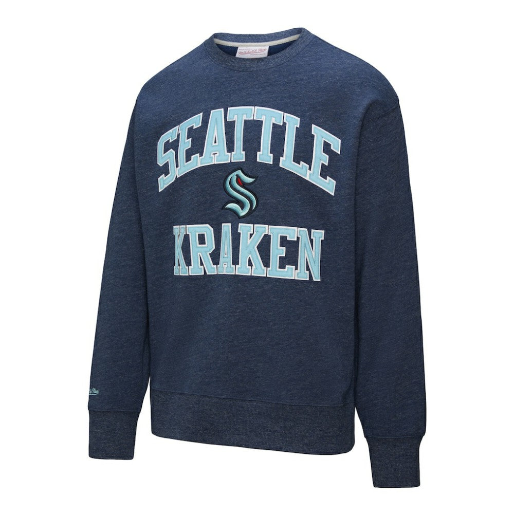 NHL Seattle Kraken Mitchell & Ness Playoff Win Fleece Pullover Sweatshirt