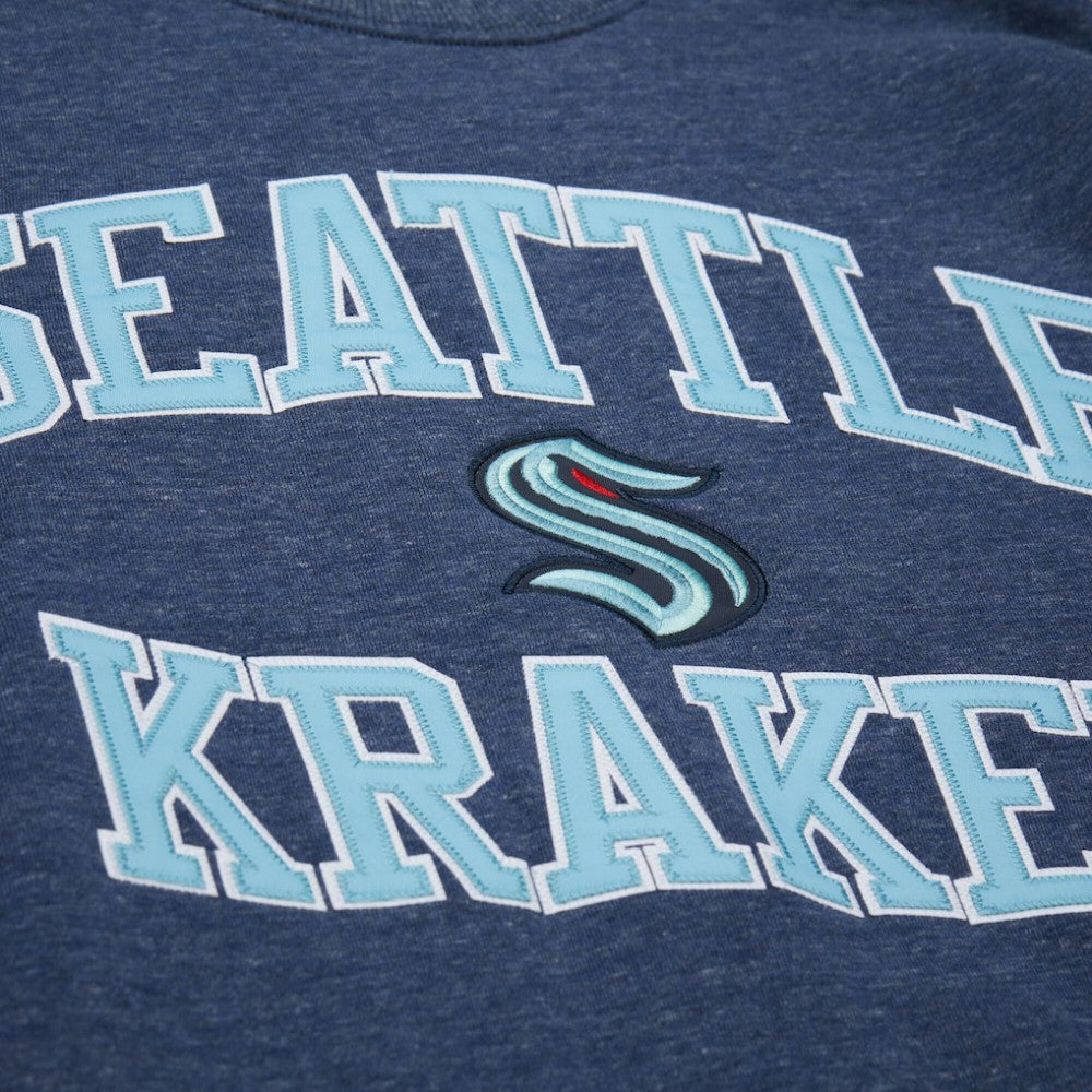 NHL Seattle Kraken Mitchell & Ness Playoff Win Fleece Pullover Sweatshirt