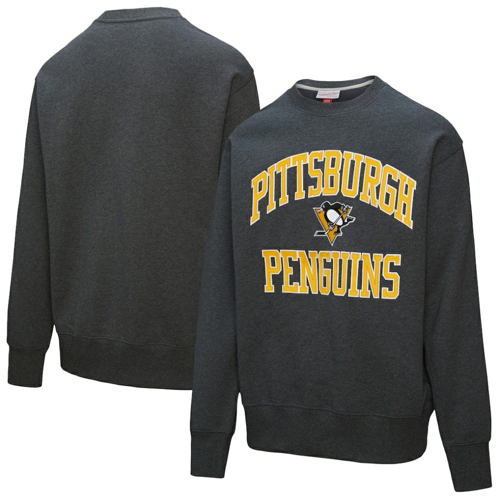 NHL Pittsburgh Penguins Mitchell & Ness Playoff Win Fleece Pullover Sweatshirt