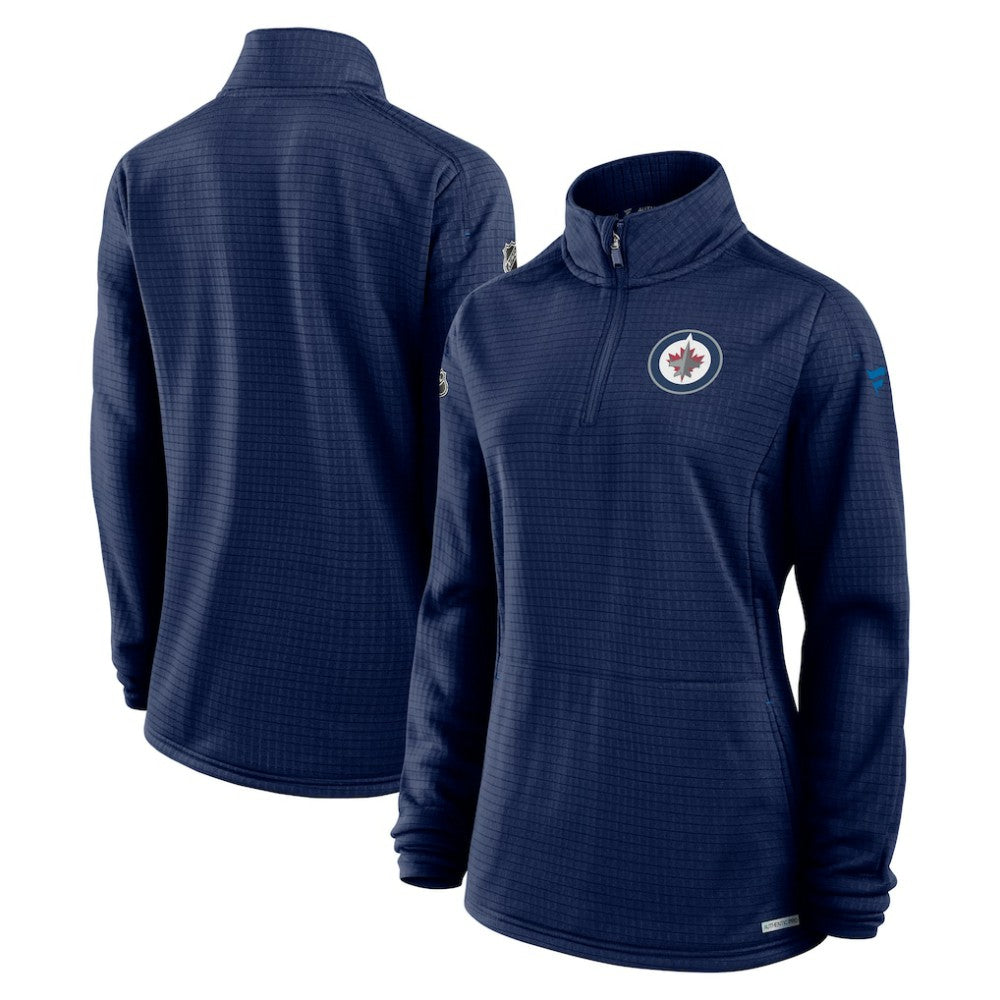 NHL Winnipeg Jets Fanatics Women's Authentic Pro Rink Quarter-Zip Pullover