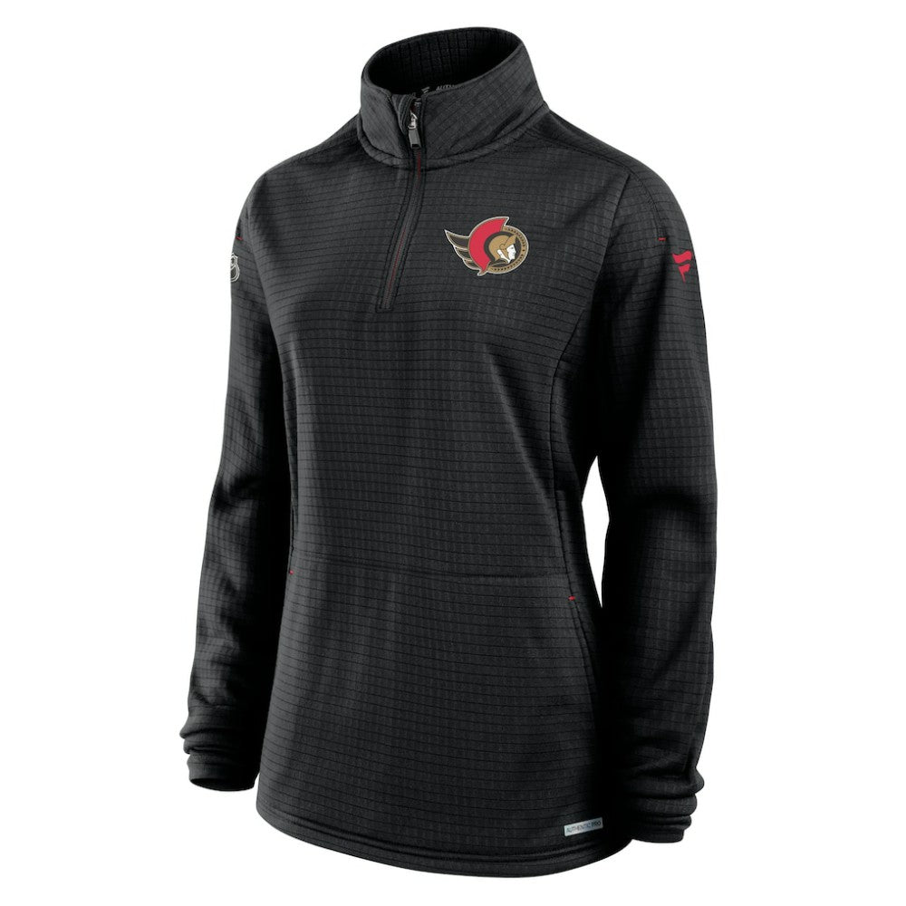 NHL Ottawa Senators Fanatics Women's Authentic Pro Rink Quarter-Zip Pullover