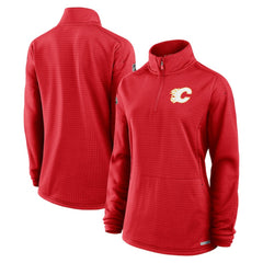NHL Calgary Flames Fanatics Women's Authentic Pro Rink Quarter-Zip Pullover