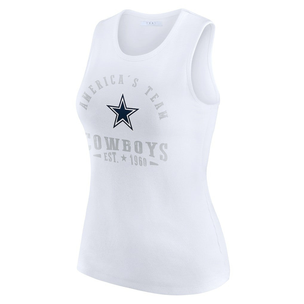 WEAR by Erin Andrews Women's Ribbed Graphic Tank Top - Dallas Cowboys Tops
