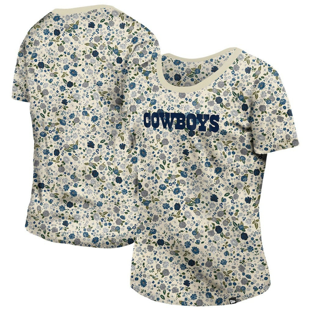 Women's Glam Game Floral Scoop Neck T-Shirt - Dallas Cowboys T-shirts