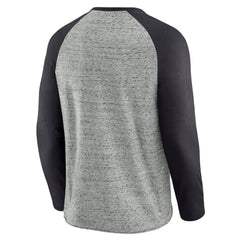 Heather Gray Pittsburgh Pirates Darius Rucker Collection by Fanatics Raw Edge Raglan Long Sleeve Baseball T-Shirt