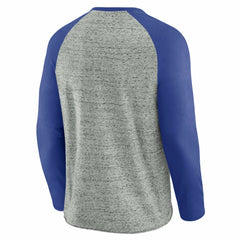 Heather Gray Kansas City Royals Darius Rucker Collection by Fanatics Raw Edge Raglan Long Sleeve Baseball T-Shirt