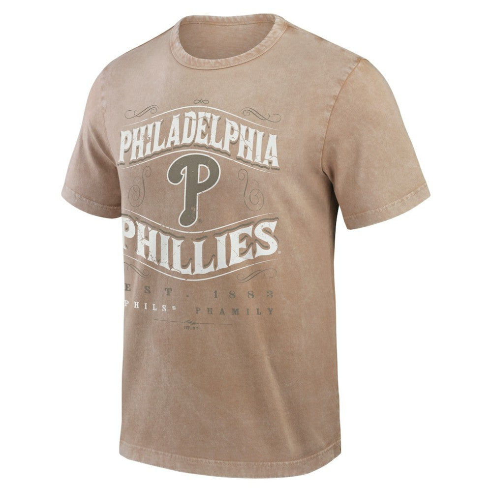 Tan Philadelphia Phillies Darius Rucker Collection by Fanatics Sun Faded T-Shirt