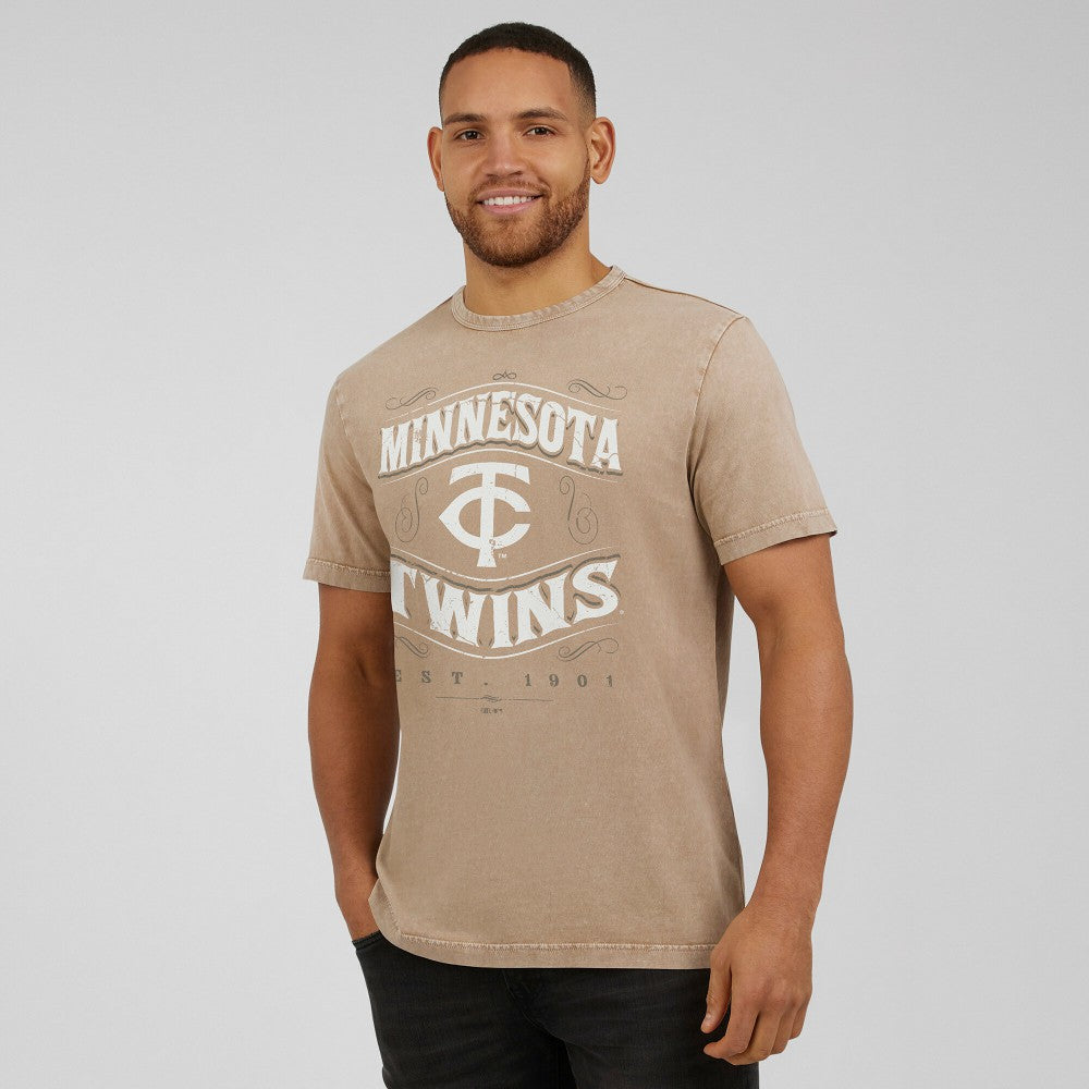 Tan Minnesota Twins Darius Rucker Collection by Fanatics Sun Faded T-Shirt