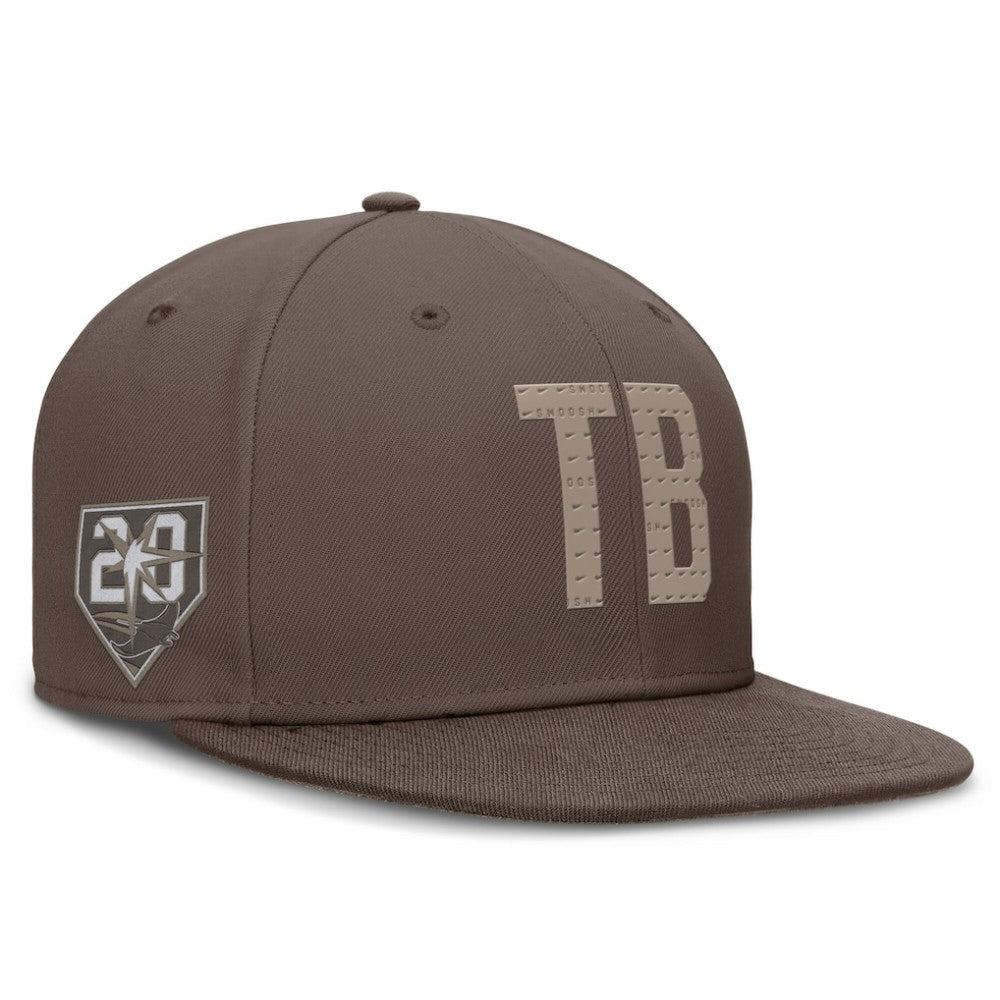 Brown Tampa Bay Rays Nike True Statement 20th AnniversaryPerformance Fitted Hat
