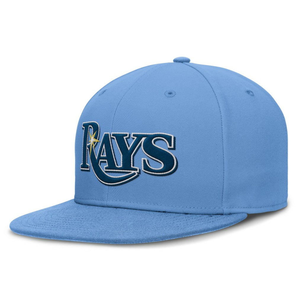 Light Blue Tampa Bay Rays Nike True Round Bill Performance Fitted Hat