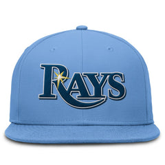 Light Blue Tampa Bay Rays Nike True Round Bill Performance Fitted Hat