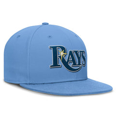 Light Blue Tampa Bay Rays Nike True Round Bill Performance Fitted Hat