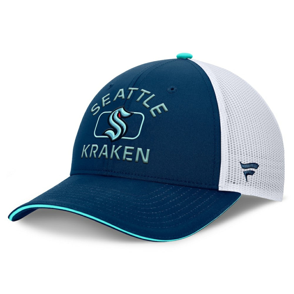 NHL Seattle Kraken Fanatics Authentic Pro Rink Adjustable Trucker Hat