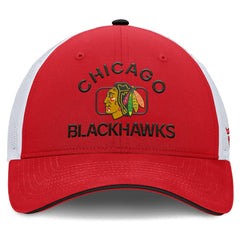 NHL Chicago Blackhawks Fanatics Authentic Pro Rink Adjustable Trucker Hat