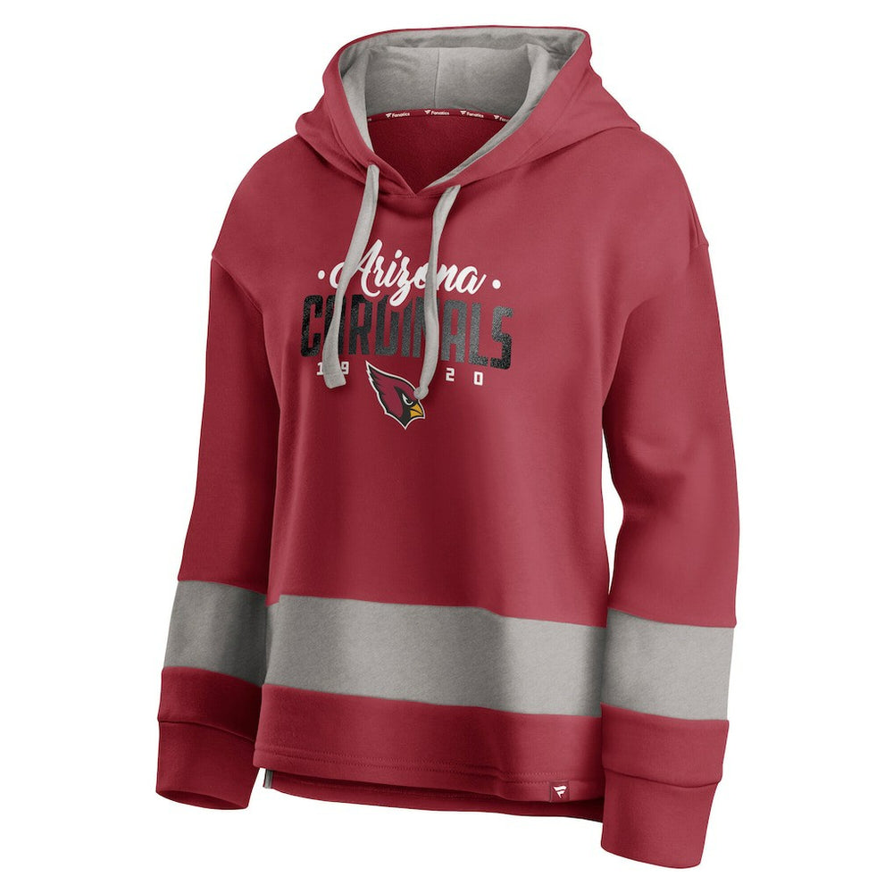 Women's Huddle Up Fundamental Fleece Color Block Pullover Hoodie - Arizona Cardinals Hoodies