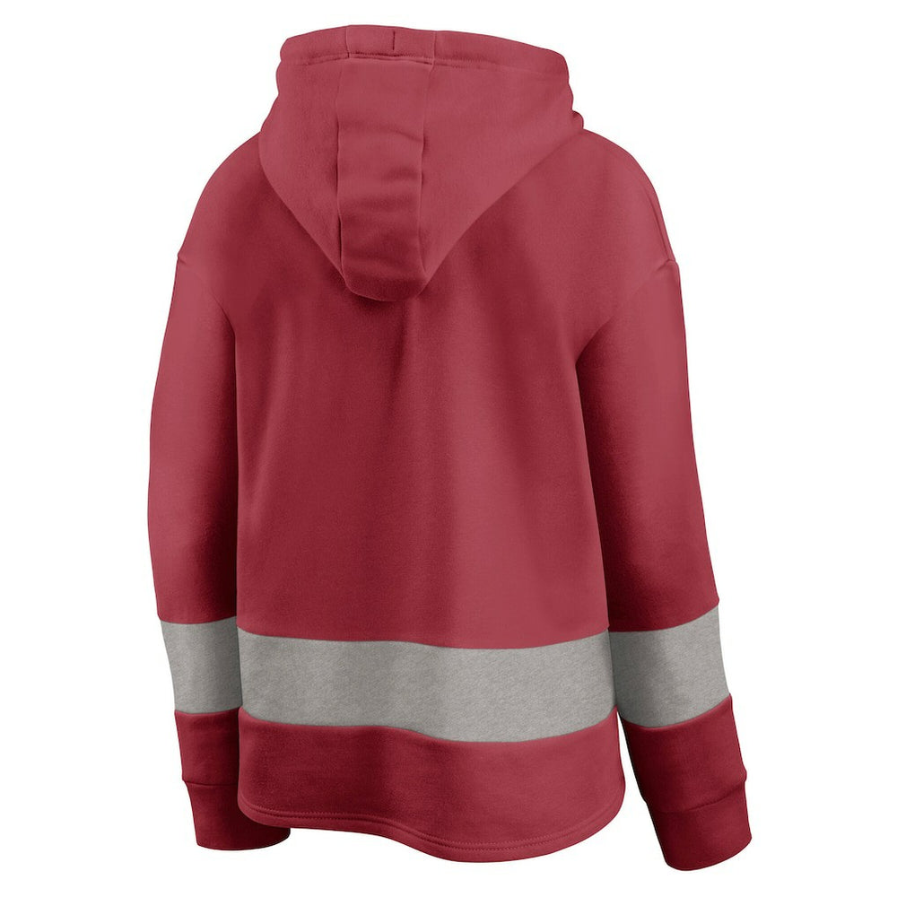 Women's Huddle Up Fundamental Fleece Color Block Pullover Hoodie - Arizona Cardinals Hoodies