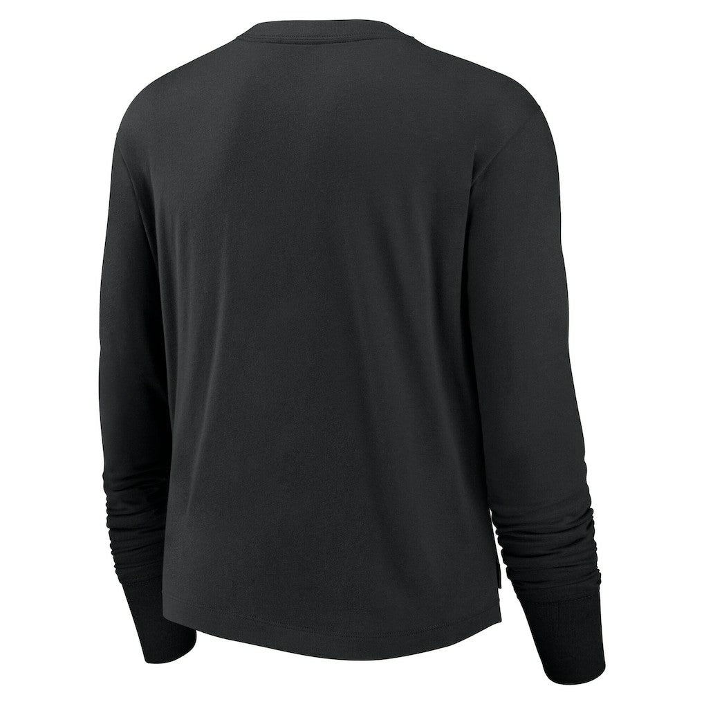 Women's Large Logo Cropped Long Sleeve Fashion T-Shirt - Las Vegas Raiders T-shirts