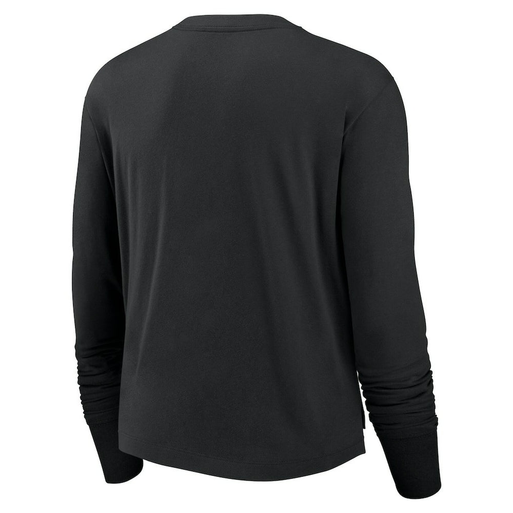 Women's Large Logo Cropped Long Sleeve Fashion T-Shirt - Las Vegas Raiders T-shirts