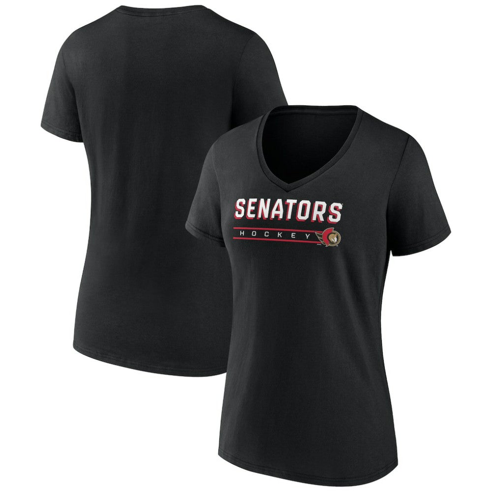 NHL Ottawa Senators Fanatics Women's V-Neck T-Shirt