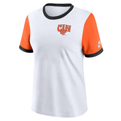 Women's Rewind Ringer Tri-Blend T-Shirt - Cincinnati Bengals T-shirts