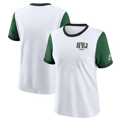 Women's Rewind Ringer Tri-Blend T-Shirt - New York Jets T-shirts