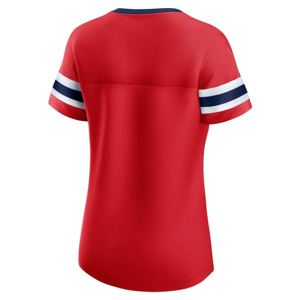 NHL Washington Capitals Fanatics Women's Iconic Athena Lace-Up T-Shirt