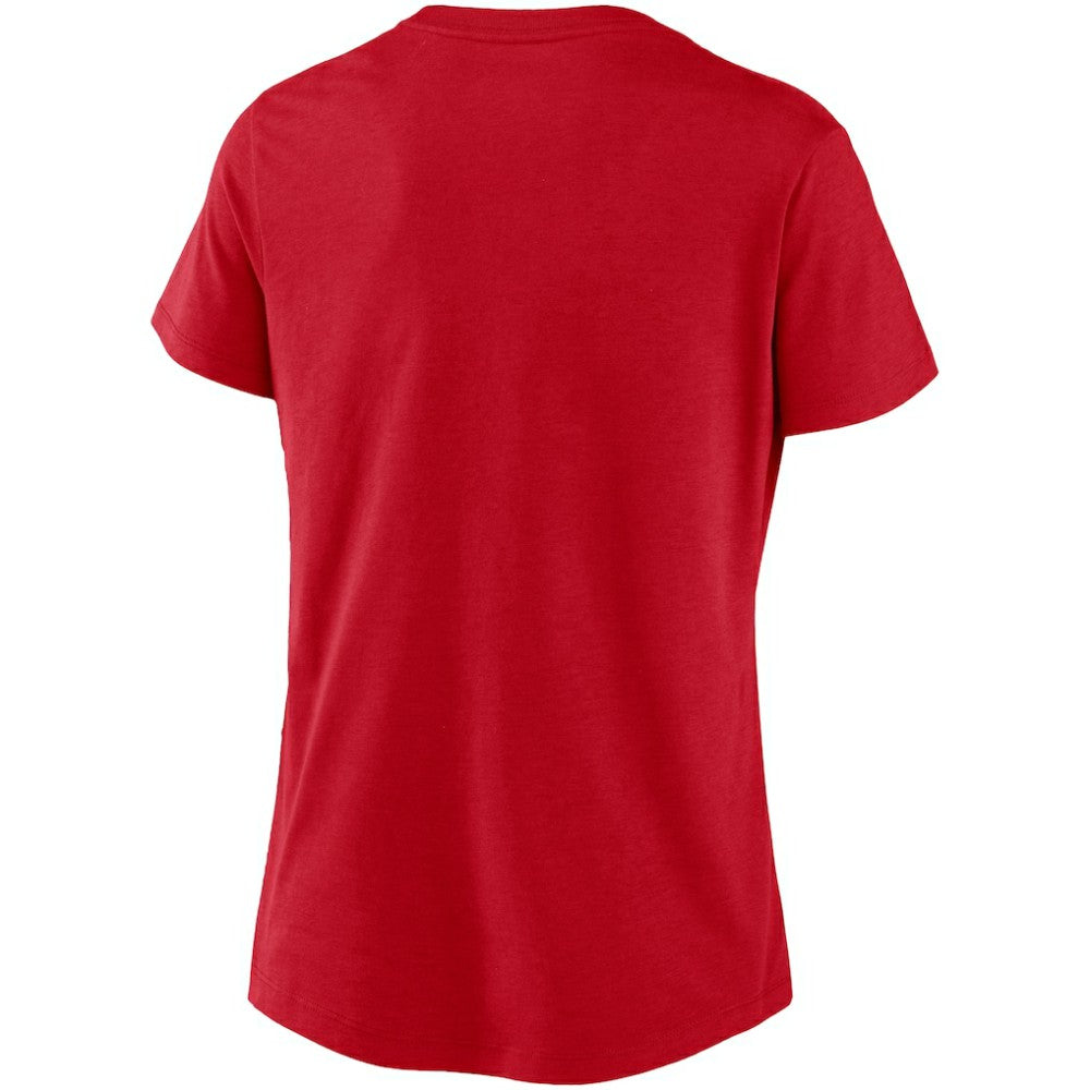 Red Washington Nationals Nike Women's Local Team Tri-Blend V-Neck T-Shirt