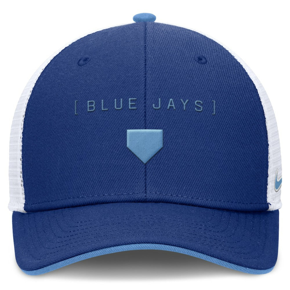 Royal Toronto Blue Jays Nike Rise Diamond Plate Performance Trucker Flex Hat