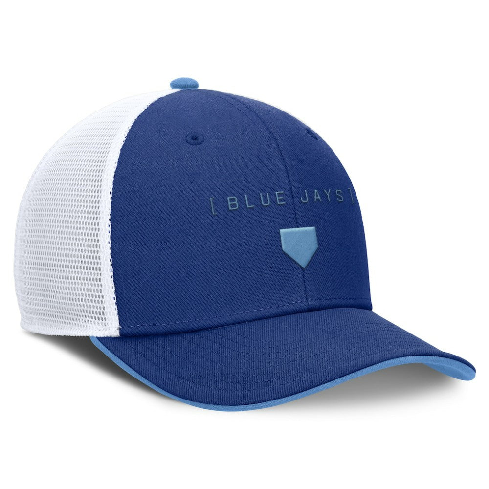 Royal Toronto Blue Jays Nike Rise Diamond Plate Performance Trucker Flex Hat
