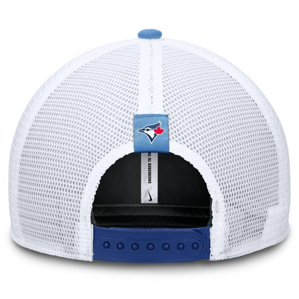Royal Toronto Blue Jays Nike Rise Diamond Plate Performance Trucker Flex Hat