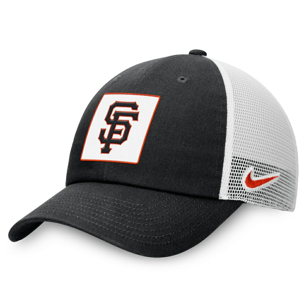 Black San Francisco Giants Nike Rise Adjustable Trucker Hat