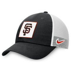 Black San Francisco Giants Nike Rise Adjustable Trucker Hat