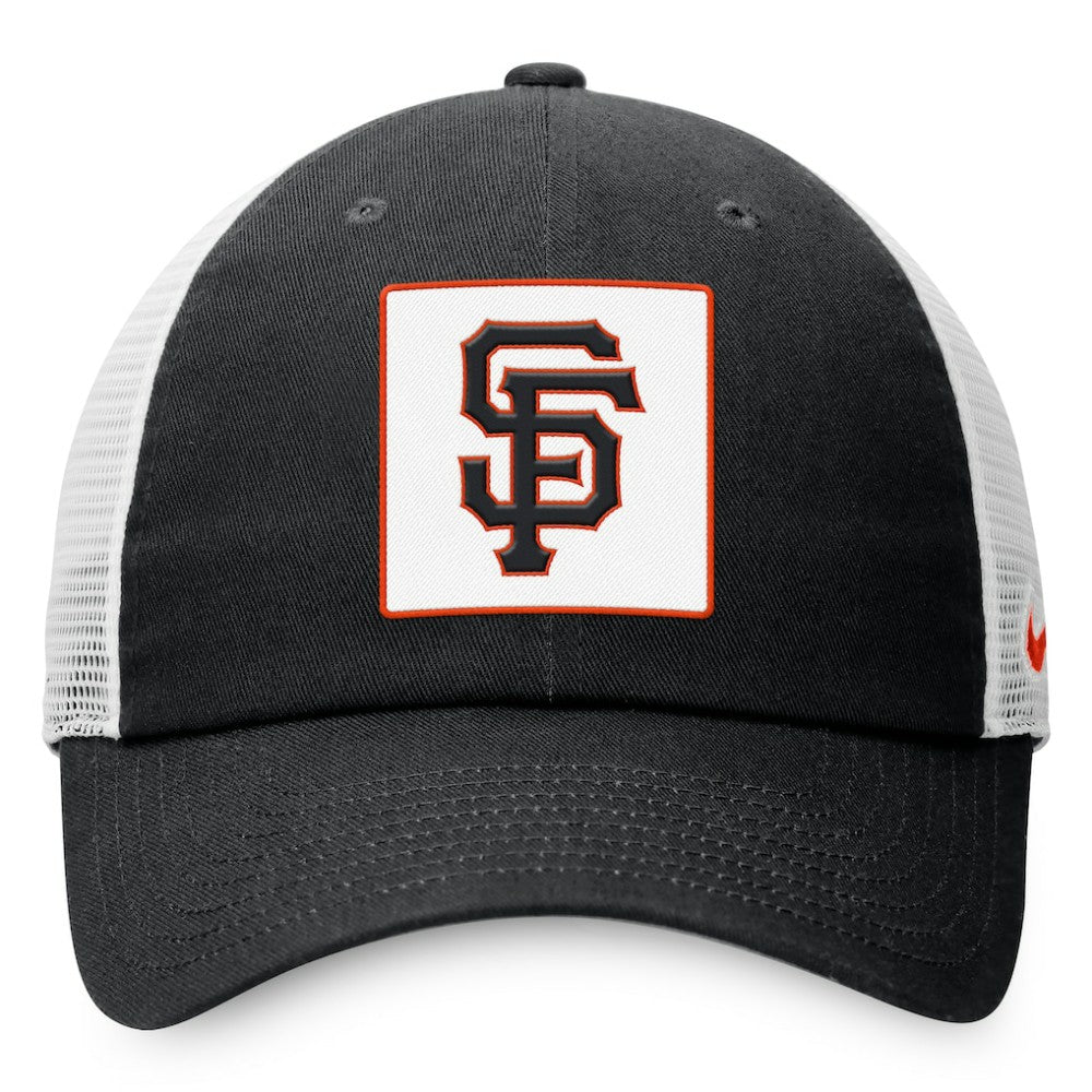 Black San Francisco Giants Nike Rise Adjustable Trucker Hat