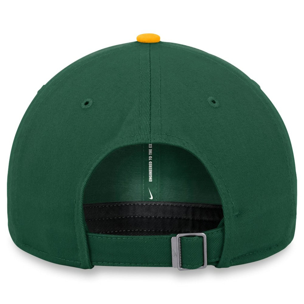 Green/Gold Athletics Nike Club Adjustable Hat