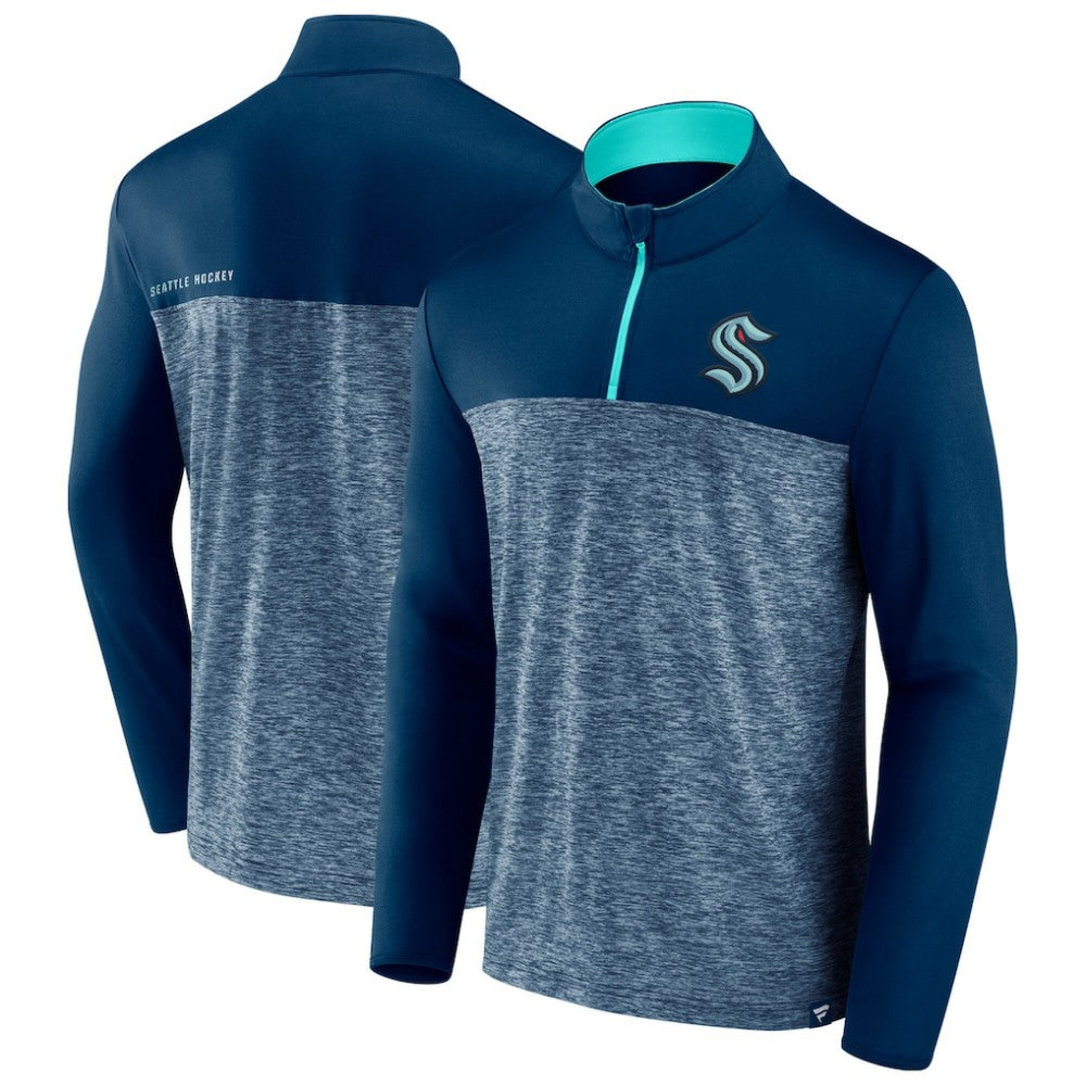 NHL Seattle Kraken Fanatics Iconic Defender Quarter-Zip Jacket
