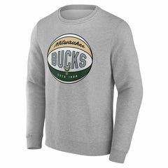 Fanatics Milwaukee Bucks True Classics Hard Color Fleece Pullover Sweatshirt