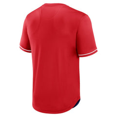 Red St. Louis Cardinals Fanatics Fantastic Finish V-Neck Fashion T-Shirt