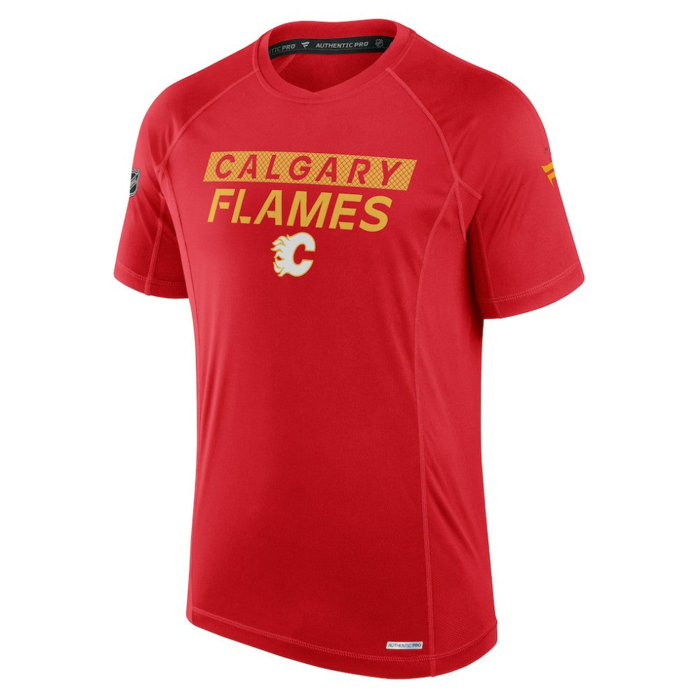 NHL Calgary Flames Fanatics Authentic Pro Rink Tech T-Shirt