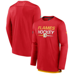 NHL Calgary Flames Fanatics Authentic Pro Tech Long Sleeve T-Shirt