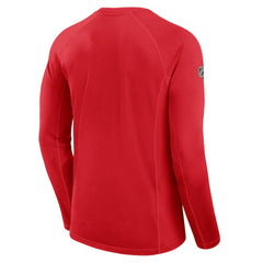 NHL Calgary Flames Fanatics Authentic Pro Rink Tech Raglan Long Sleeve T-Shirt