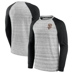 Gray/Black San Francisco Giants Fanatics Iconic Streaky Raglan Long Sleeve T-Shirt