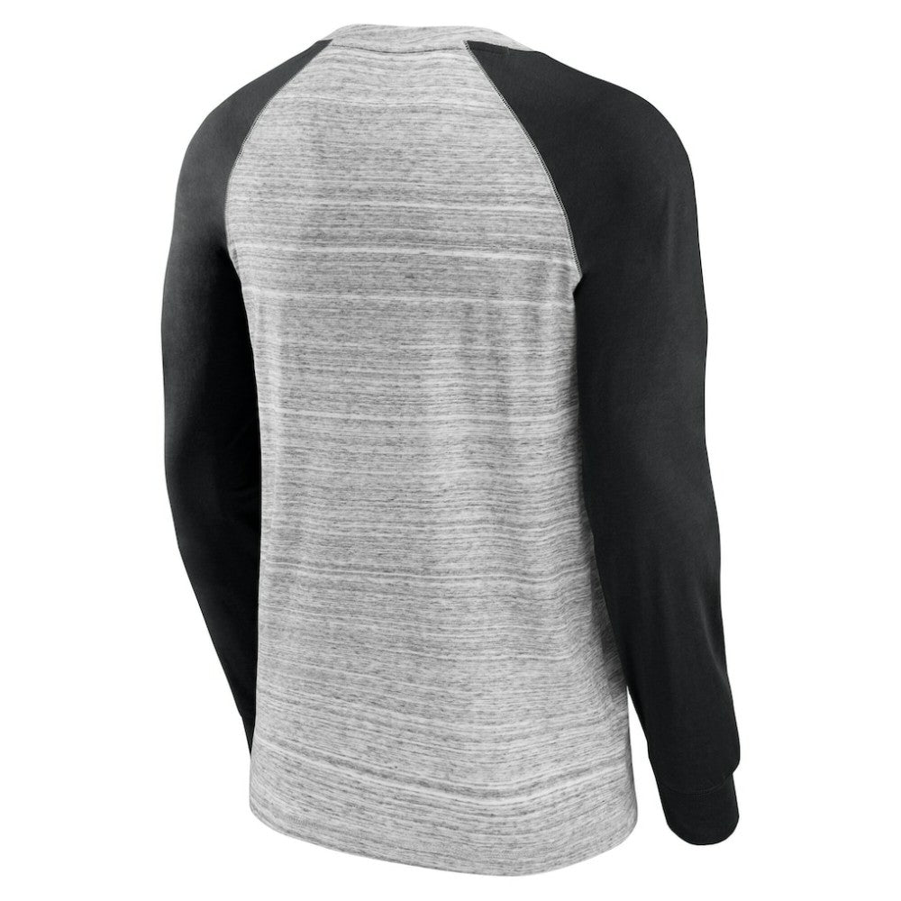 Gray/Black San Francisco Giants Fanatics Iconic Streaky Raglan Long Sleeve T-Shirt
