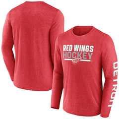 NHL Detroit Red Wings Fanatics Sweep Iconic Synthetic Long Sleeve T-Shirt