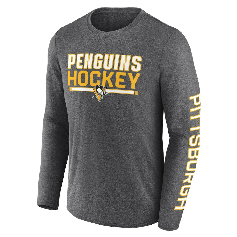 NHL Pittsburgh Penguins Fanatics Sweep Iconic Synthetic Long Sleeve T-Shirt