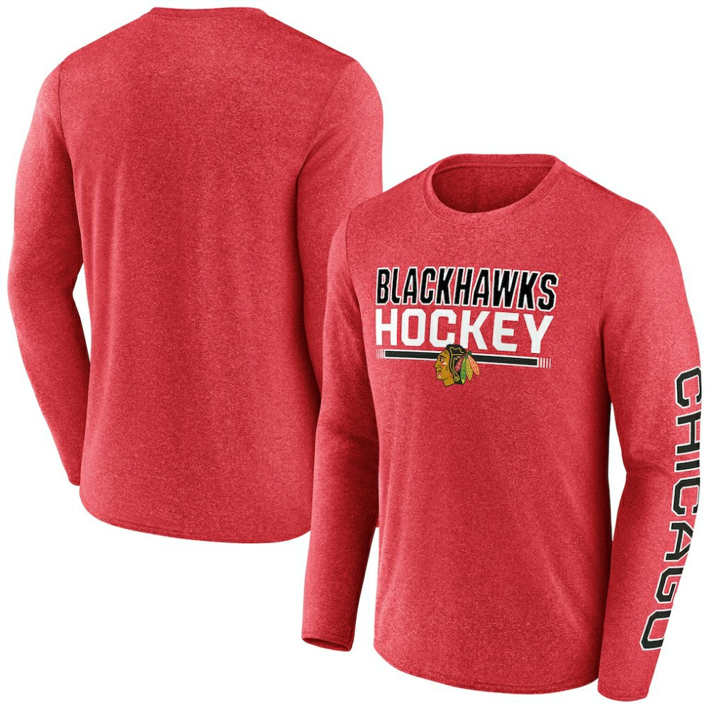 NHL Chicago Blackhawks Fanatics Sweep Iconic Synthetic Long Sleeve T-Shirt