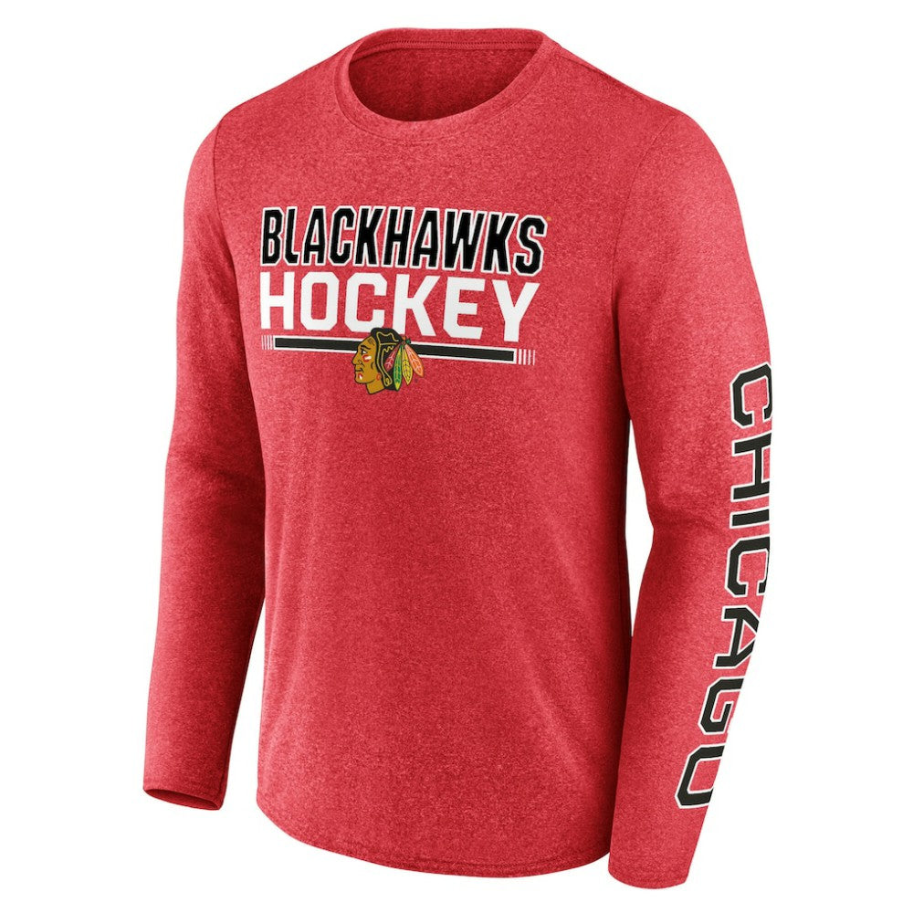 NHL Chicago Blackhawks Fanatics Sweep Iconic Synthetic Long Sleeve T-Shirt