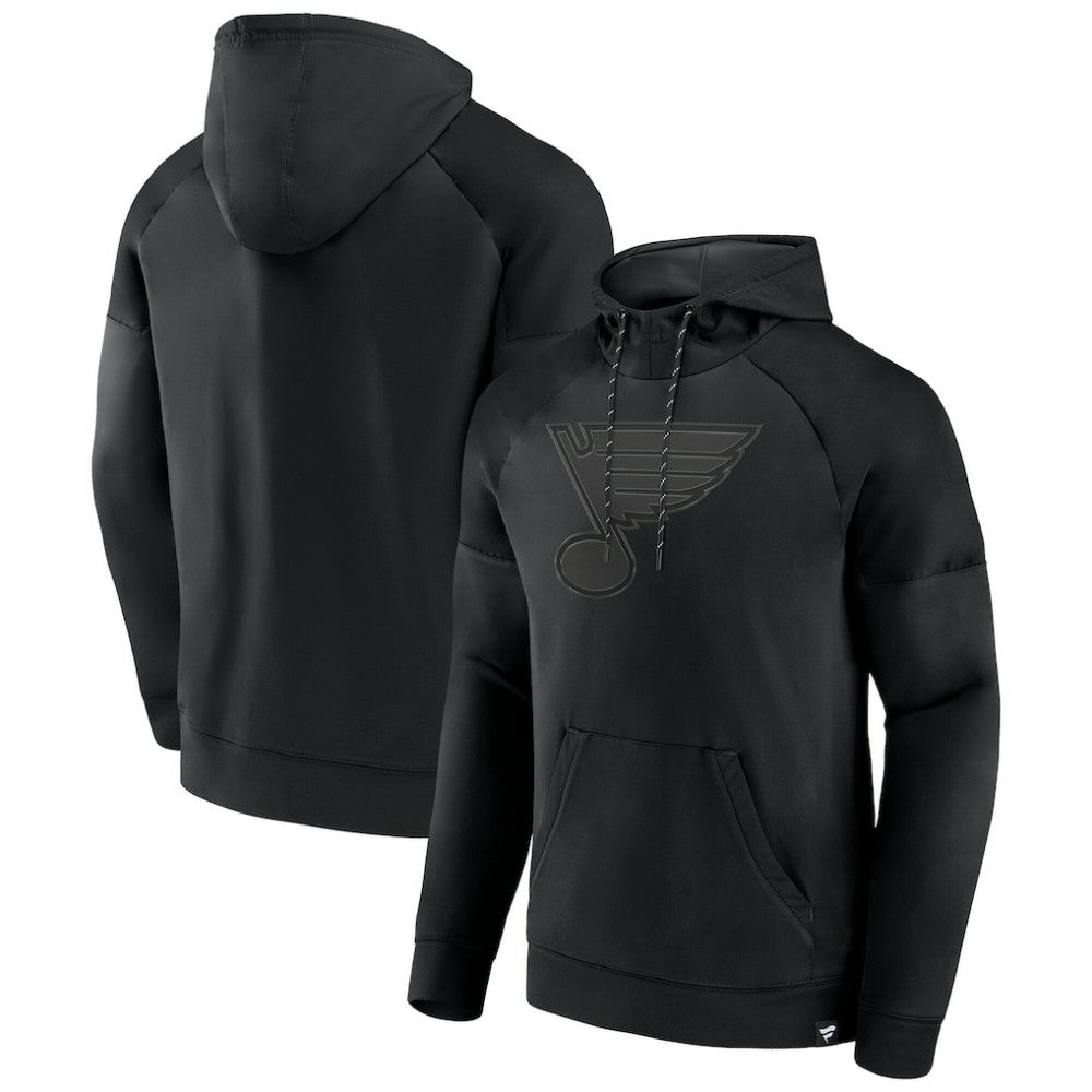 NHL St. Louis Blues Fanatics Black Ice Defender Raglan Pullover Hoodie