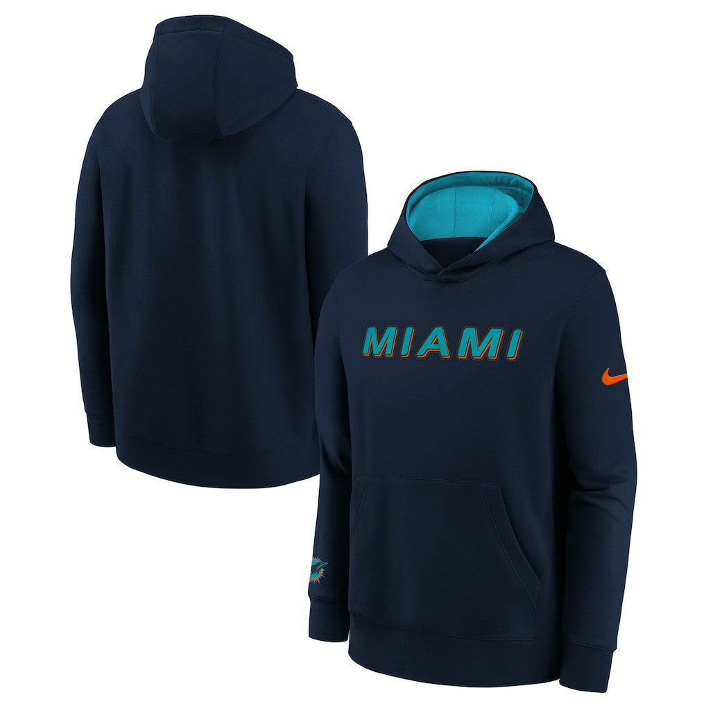 Youth 2025 Rivalries Collection Club Hoodie - Miami Dolphins Hoodies
